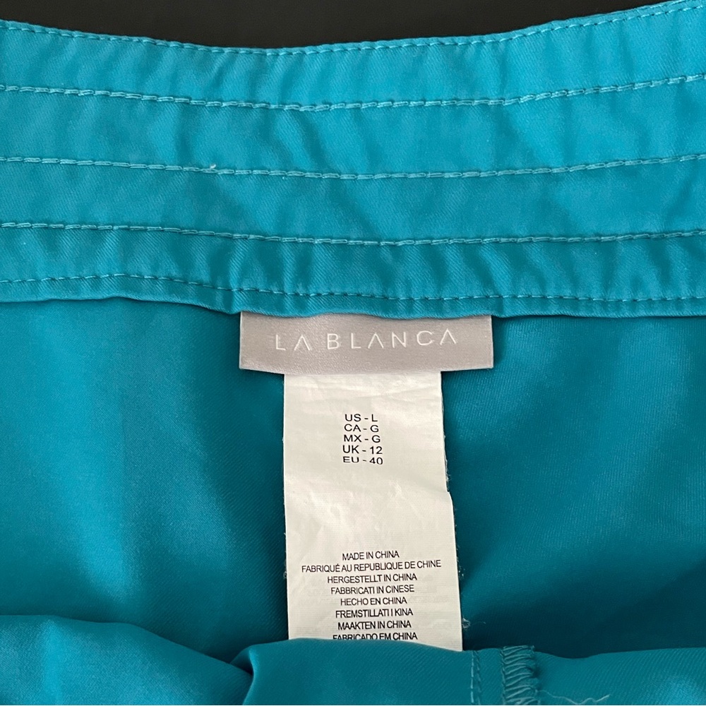 La Blanca Turquoise Lace-Up Board Shorts - women’s L - EUC - Picture 4 of 6